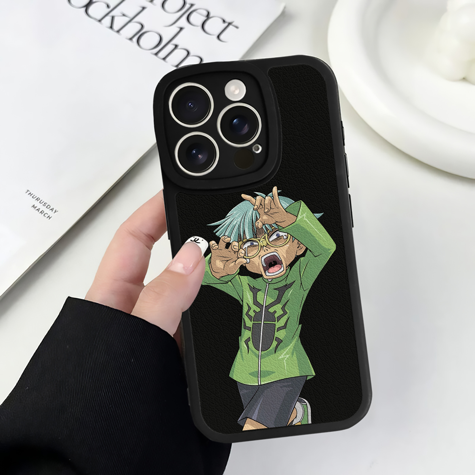 遊☆戯☆王 Yu-Gi-Oh! 【iPhone 16シリーズ対応】シリコンスマホケース（レザー調） 材質：シリコン